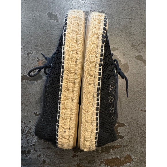 Diane von Furstenberg Espadrille Lace Up Platform Shoes - Black - Size 9/40 - Picture 2 of 7